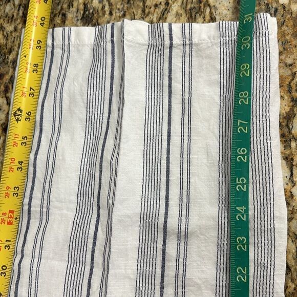 Victoria’s Secret Flax Cotton Blend Striped Straight Leg Pants Size 14 - Picture 7 of 8